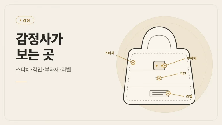 명품 감정 포인트